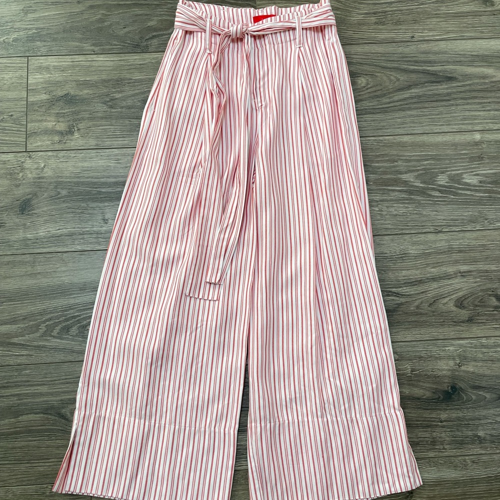 Joules Drew Wide Leg High Rise Pants Striped